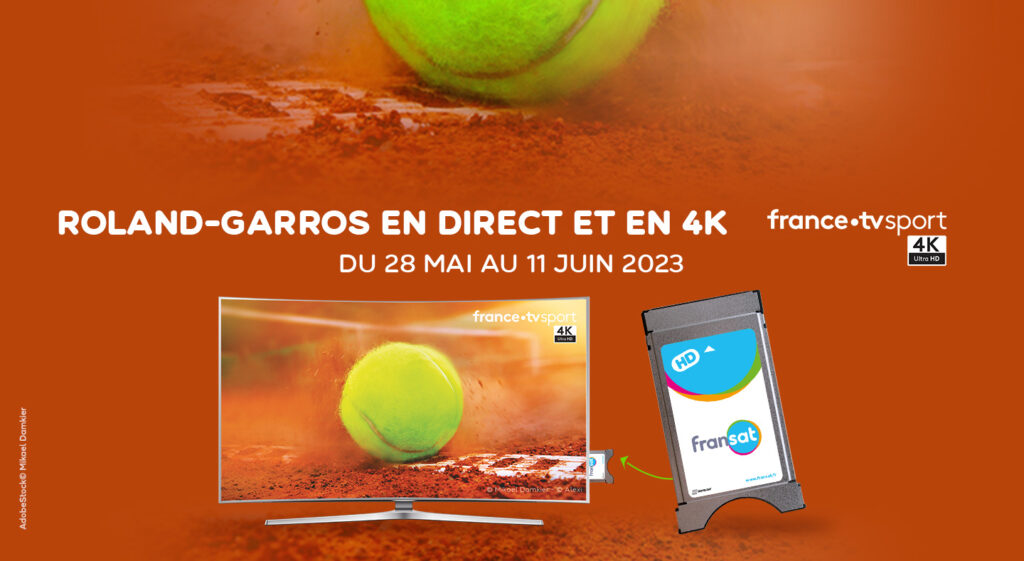 Roland-Garros kann kostenlos in 4K-UHD auf dem France.tv Sport 4K Ultra HD-Kanal angesehen werden