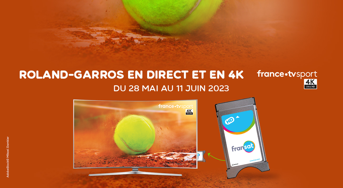 Roland-Garros kann kostenlos in 4K-UHD auf dem France.tv Sport 4K Ultra HD-Kanal angesehen werden